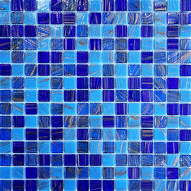 Foshan Manufacturer Goldline 20x20mm Glass Mosaic للجدار الخلفي